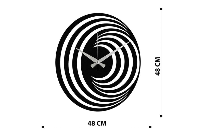 Enzoclock - S017 - Svart - Inredning - Väggdekor - Väggklocka & väggur