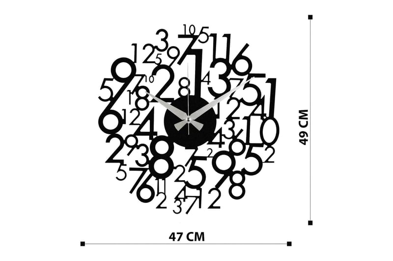 Enzoclock - S019 - Svart - Inredning - Väggdekor - Väggklocka & väggur