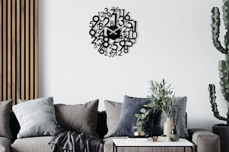 Enzoclock - S019 - Svart - Inredning - Väggdekor - Väggklocka & väggur