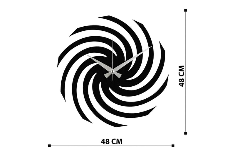 Enzoclock - S023 - Svart - Väggklocka & väggur