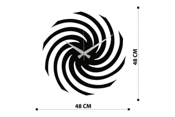 Enzoclock - S023 - Svart - Inredning - Väggdekor - Väggklocka & väggur