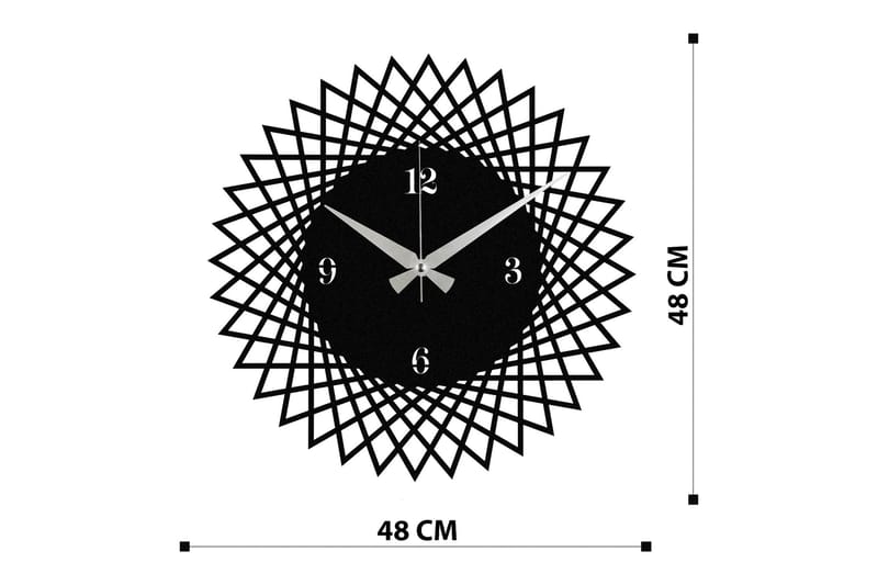 Enzoclock - S026 - Svart - Väggklocka & väggur