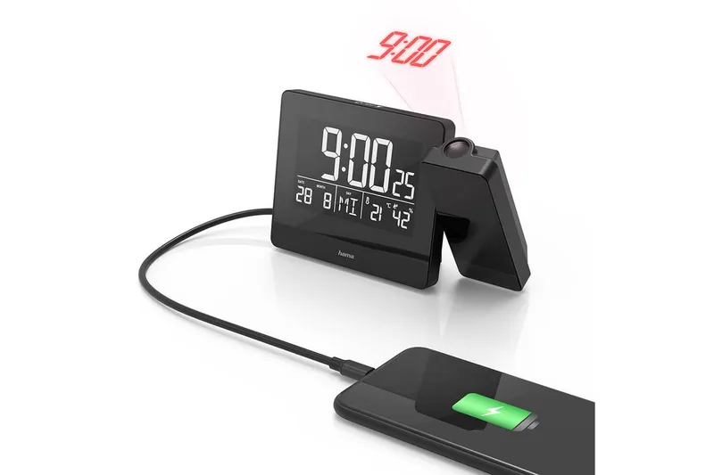 HAMA Väckarklocka Projektion Plus Charge Svart - HAMA - Inredning - Väggdekor - Väggklocka & väggur