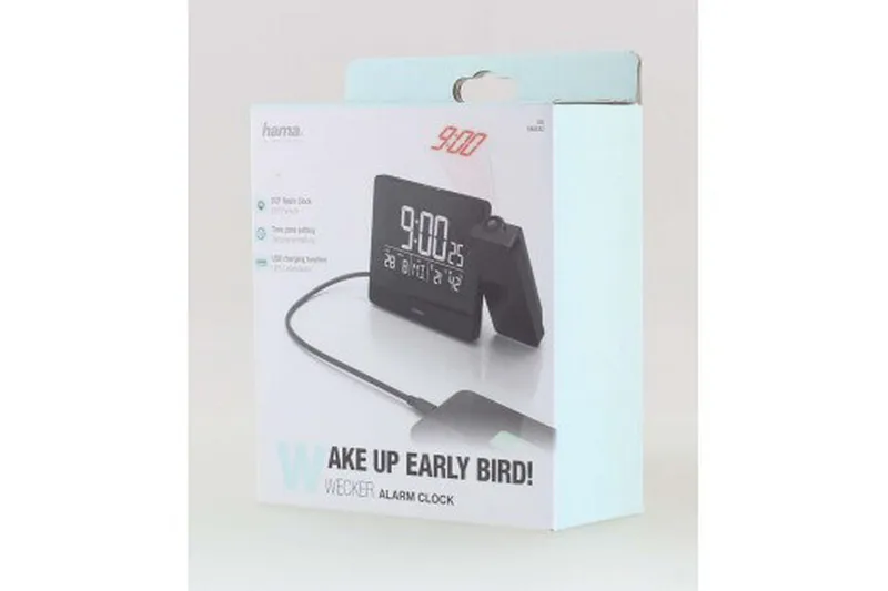 HAMA Väckarklocka Projektion Plus Charge Svart - HAMA - Inredning - Väggdekor - Väggklocka & väggur