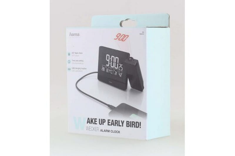 HAMA Väckarklocka Projektion Plus Charge Svart - HAMA - Inredning - Väggdekor - Väggklocka & väggur