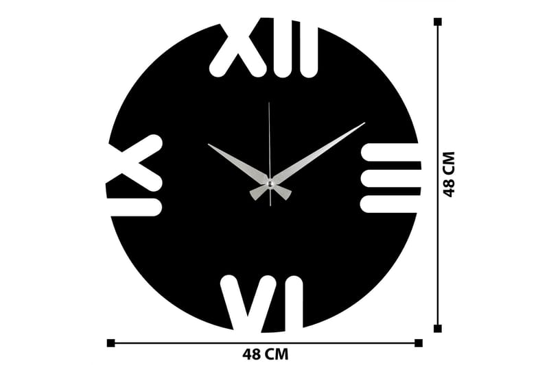 Leon - Svart - Väggklocka & väggur