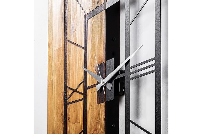 Musemolen Väggklocka Fyrkantig - Svart|Ljus Valnöt - Inredning - Väggdekor - Väggklocka & väggur