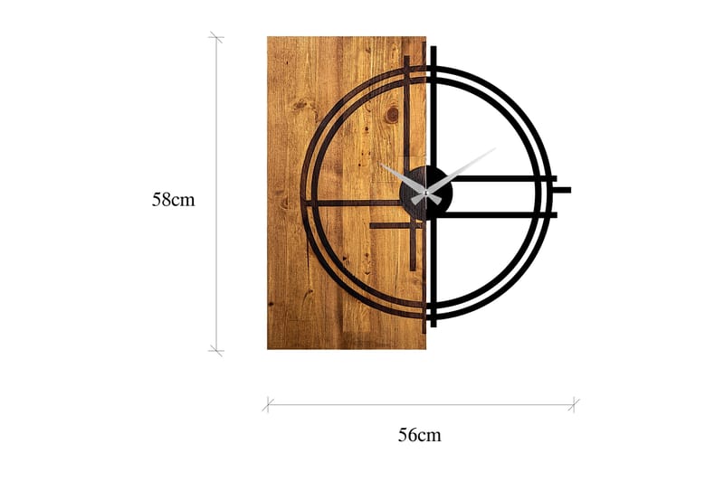Musemolen Väggklocka - Svart|Ljus Valnöt - Inredning - Väggdekor - Väggklocka & väggur