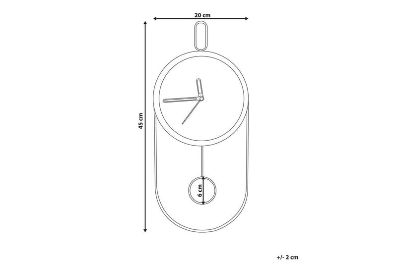 Pendelur Sierre Svart/Silver - Svart/Silver - Inredning - Väggdekor - Väggklocka & väggur - Urverk till väggklocka