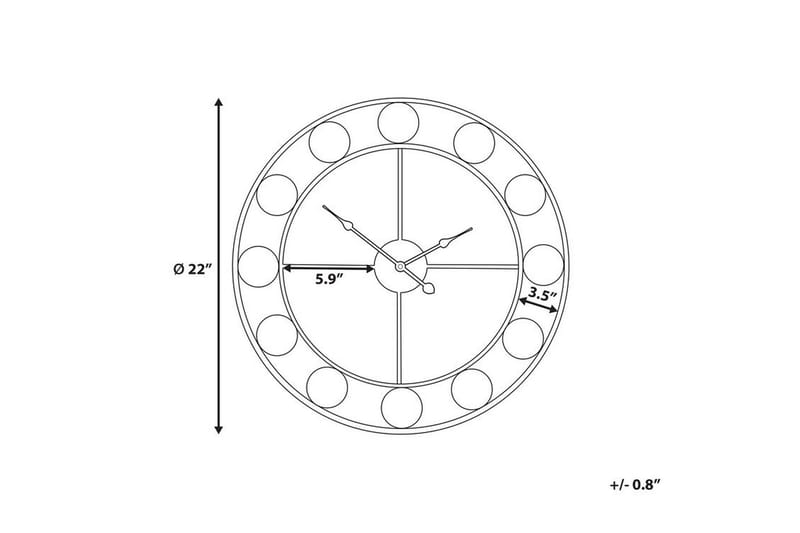 Reiden Väggklocka 56 cm - Flerfärgad - Inredning - Väggdekor - Väggklocka & väggur