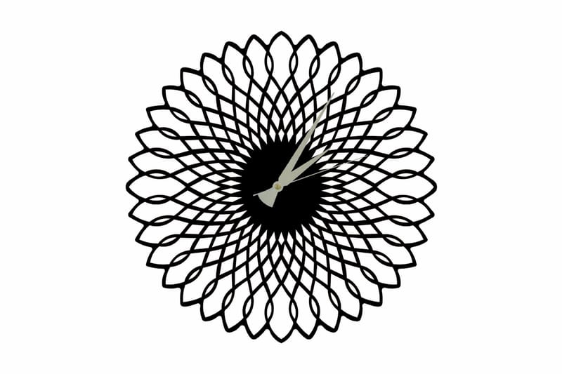 Salechard Väggklocka 50x50 cm - Metall/Svart - Inredning - Väggdekor - Väggklocka & väggur