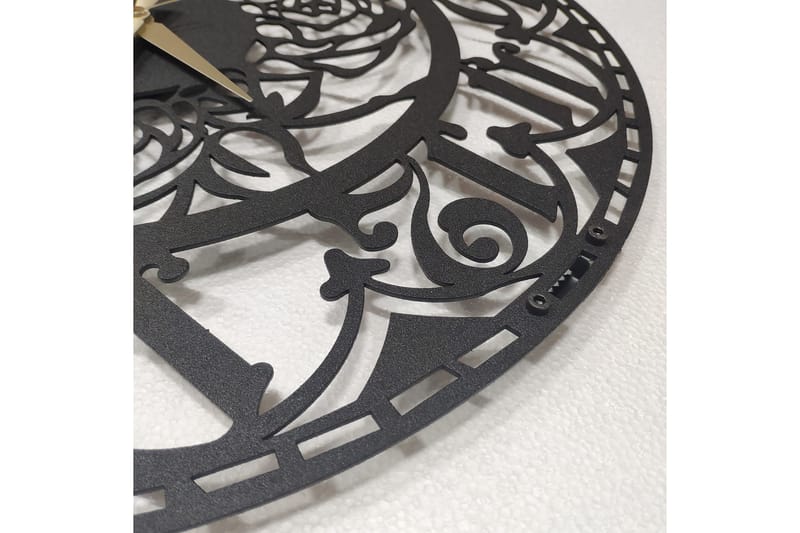 Salechard Väggklocka 50x50 cm - Metall/Svart - Inredning - Väggdekor - Väggklocka & väggur