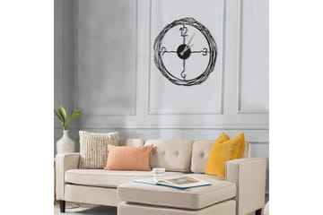 Salechard Väggklocka 50x50 cm - Metall/Svart - Inredning - Väggdekor - Väggklocka & väggur