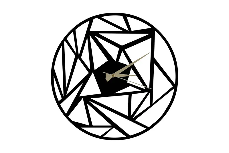 Salechard Väggklocka 50x50 cm VP Italy, Metall/Svart