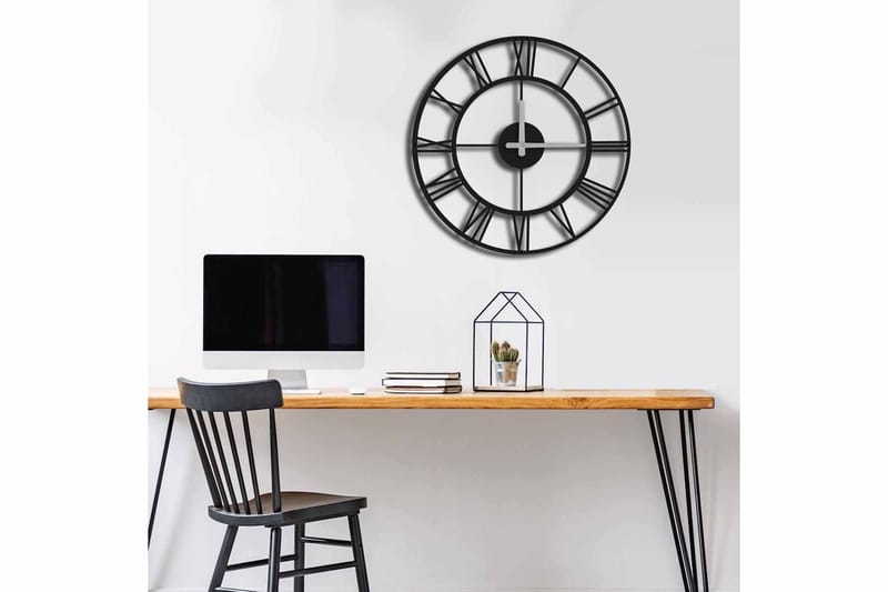 Shentala Väggklocka 49x49 cm - Metall/Svart - Inredning - Väggdekor - Väggklocka & väggur
