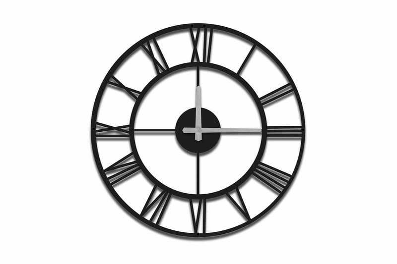 Shentala Väggklocka 49x49 cm, Metall/Svart
