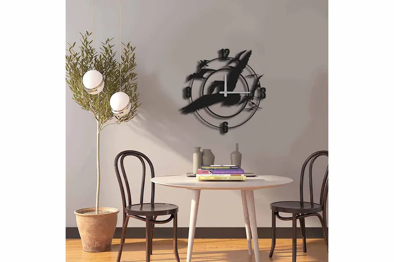 Shentala Väggklocka 49x49 cm - Metall/Svart - Inredning - Väggdekor - Väggklocka & väggur