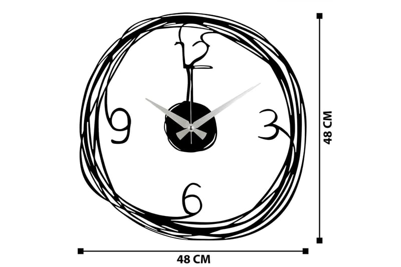 Stompeton Väggklocka - Svart - Väggklocka & väggur