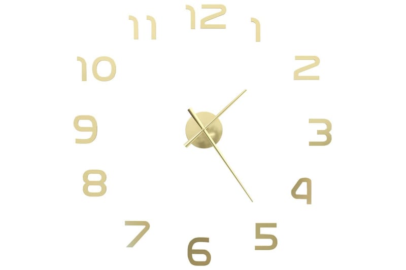 Väggklocka 3D modern design 100 cm XXL guld - Guld - Inredning - Väggdekor - Väggklocka & väggur