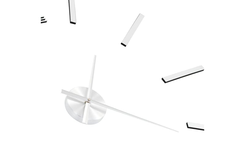 Väggklocka 3D modern design 100 cm XXL silver - Silver - Inredning - Väggdekor - Väggklocka & väggur