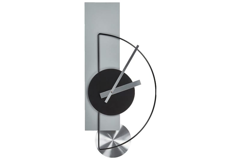 Väggklocka Cevins Grå/svart/silver - Grå/svart/silver - Inredning - Väggdekor - Väggklocka & väggur - Urverk till väggklocka