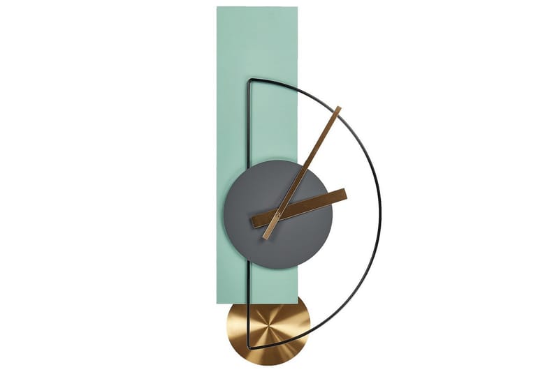 Väggklocka Cevins Grönt/guld/grått - Grönt/guld/grått - Inredning - Väggdekor - Väggklocka & väggur - Urverk till väggklocka