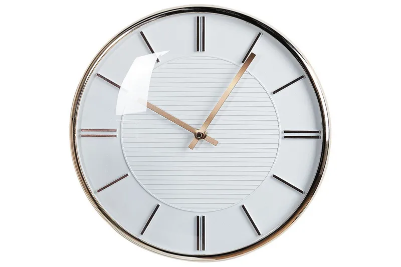 Väggklocka Daroca Vitt/guld, Vitt/guld