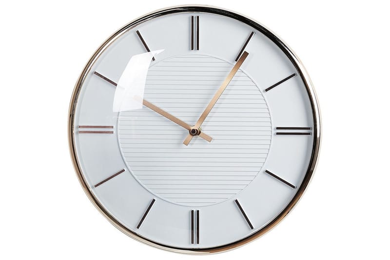 Väggklocka Daroca Vitt/guld - Vitt/guld - Inredning - Väggdekor - Väggklocka & väggur - Urverk till väggklocka