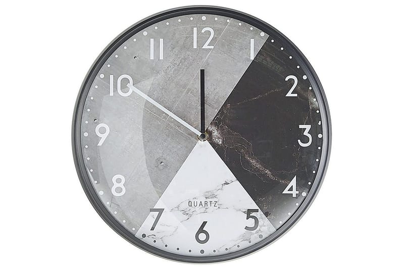 Väggklocka Davos Grå/svart/vit, Grå/svart/vit
