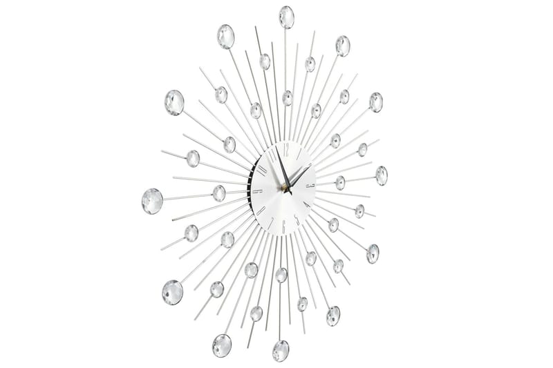 Väggklocka med Quartz-urverk 50 cm modern design - Silver - Inredning - Väggdekor - Väggklocka & väggur