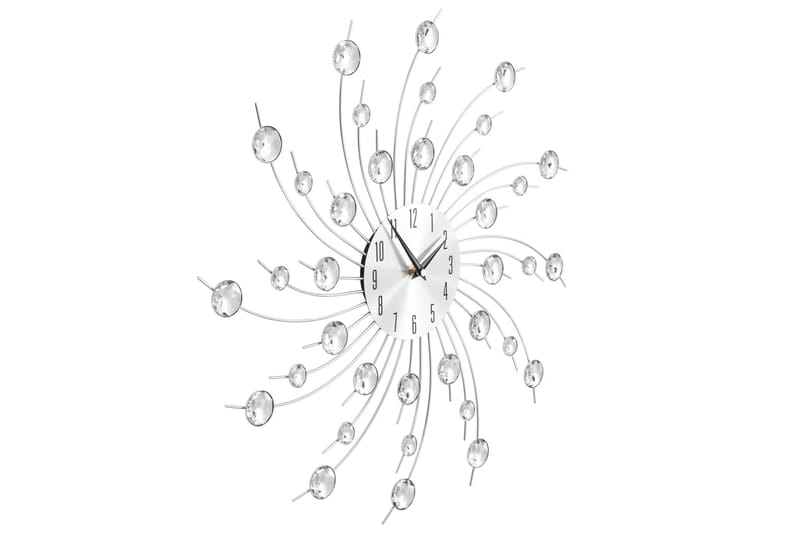 Väggklocka med Quartz-urverk 50 cm modern design - Silver - Inredning - Väggdekor - Väggklocka & väggur