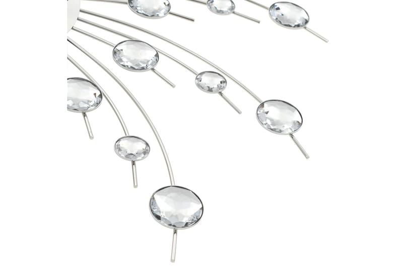 Väggklocka med Quartz-urverk 50 cm modern design - Silver - Inredning - Väggdekor - Väggklocka & väggur