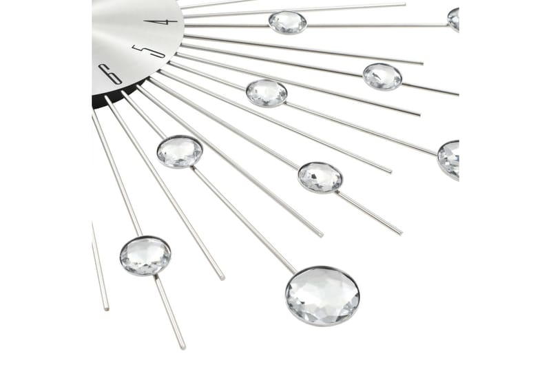 Väggklocka med Quartz-urverk 50 cm modern design - Silver - Inredning - Väggdekor - Väggklocka & väggur
