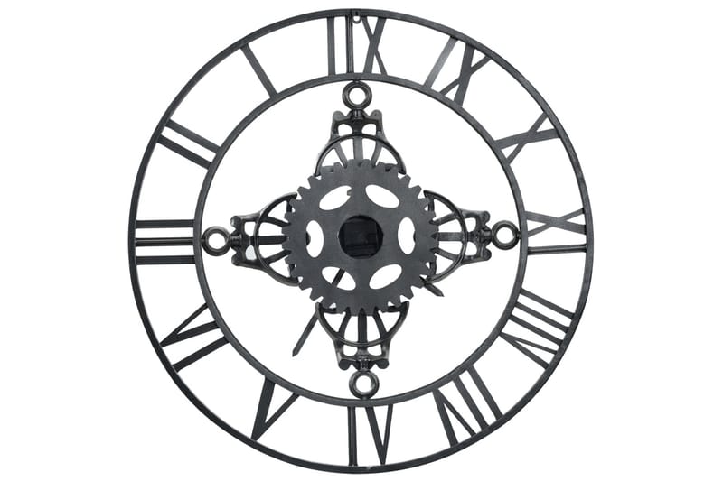 Väggklocka silver 78 cm metall - Silver - Inredning - Väggdekor - Väggklocka & väggur