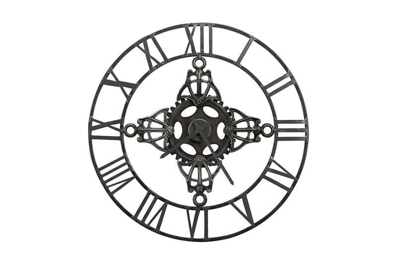 Väggklocka silver 78 cm metall - Silver - Inredning - Väggdekor - Väggklocka & väggur