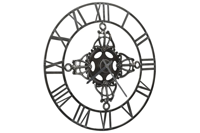 Väggklocka silver 78 cm metall - Silver - Inredning - Väggdekor - Väggklocka & väggur