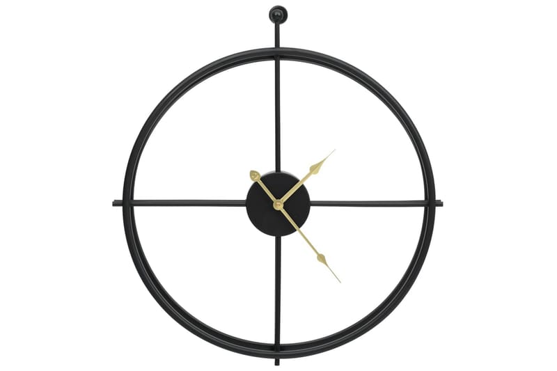 Väggklocka svart 52 cm järn - Svart - Inredning - Väggdekor - Väggklocka & väggur