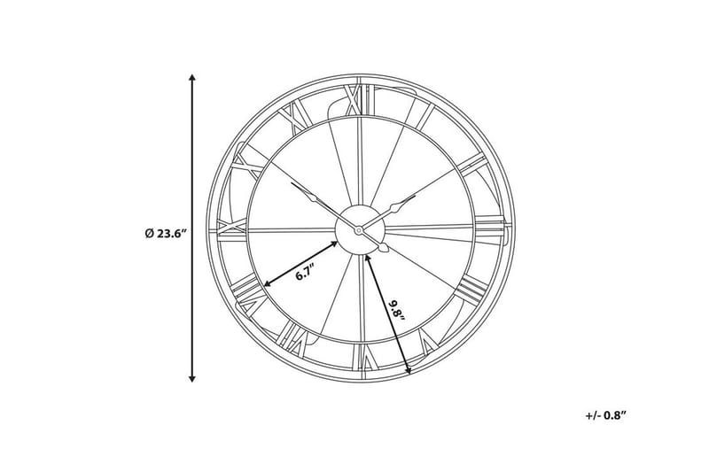 Wikon Väggklocka 60 cm - Flerfärgad - Dekoration & inredningsdetaljer - Väggklocka & väggur