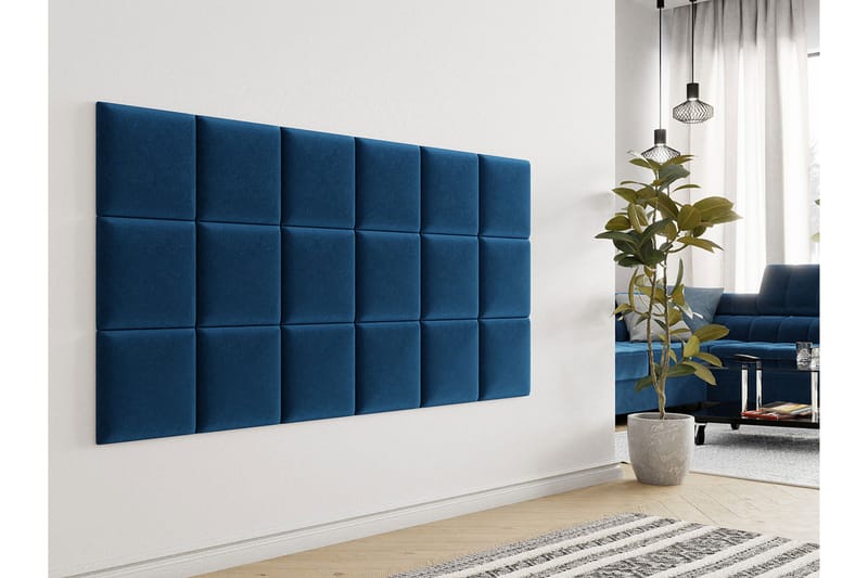 Lornel Stoppad Väggpanel 30x30 cm - Blå - Inredning - Väggdekor