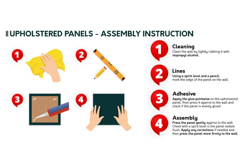 Lornel Stoppad Väggpanel 30x30 cm - Grå - Inredning - Väggdekor