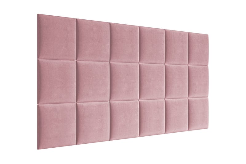 Lornel Stoppad Väggpanel 30x30 cm - Rosa - Inredning - Väggdekor