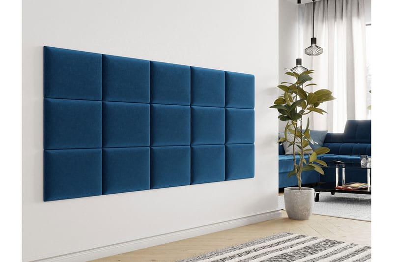 Lornel Stoppad Väggpanel 40x30 cm - Blå - Inredning - Väggdekor