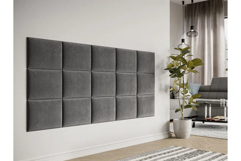 Lornel Stoppad Väggpanel 40x30 cm - Grå - Inredning - Väggdekor