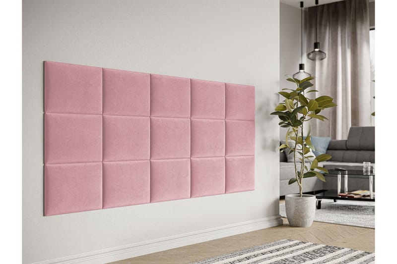 Lornel Stoppad Väggpanel 40x30 cm - Rosa - Inredning - Väggdekor