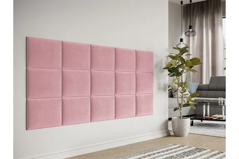 Lornel Stoppad Väggpanel 40x30 cm - Rosa - Hus & renovering - Bygg - Golv, vägg & tak - Golv & väggbeklädnad - Väggskivor