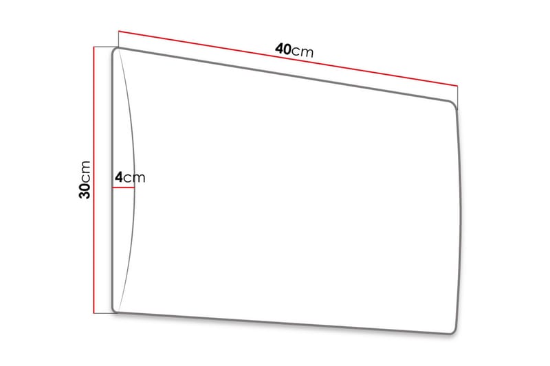 Lornel Stoppad Väggpanel 40x30 cm - Vit - Väggskivor - Väggdekor