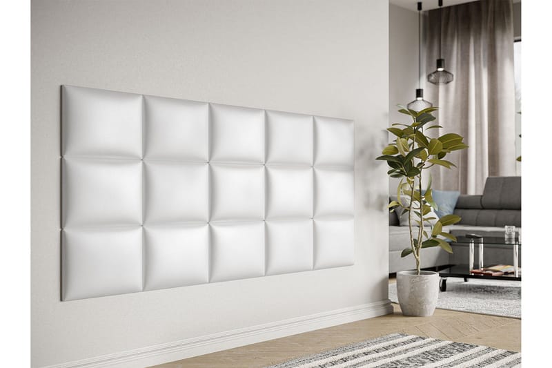 Lornel Stoppad Väggpanel 40x30 cm - Vit - Inredning - Väggdekor