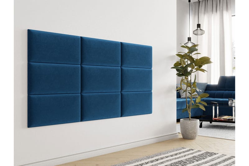 Lornel Stoppad Väggpanel 60x30 cm - Blå - Inredning - Väggdekor