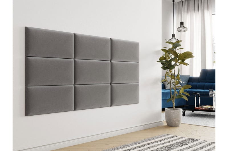 Lornel Stoppad Väggpanel 60x30 cm - Grå - Inredning - Väggdekor