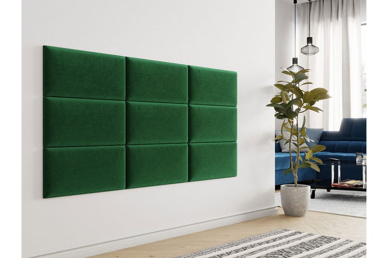 Lornel Stoppad Väggpanel 60x30 cm - Grön - Inredning - Väggdekor